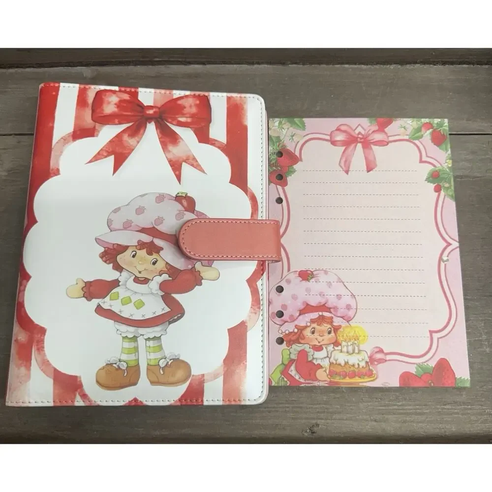 Strawberry Shortcake A5 Binder w/ matching paper & Acrylic Divider Bundle